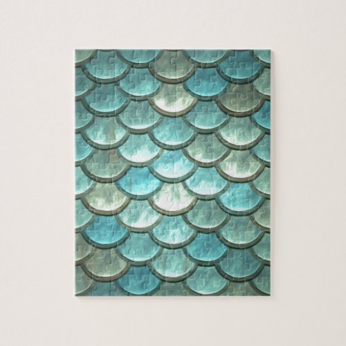 Mermaid Fish Scale Dragon Scale Jigsaw Puzzle