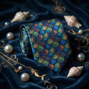 Mermaid Fish Scale  Neck Tie