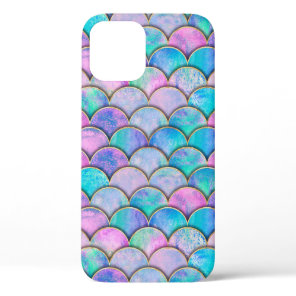 Mermaid fish scale wave japanese seamless pattern. iPhone 12 case