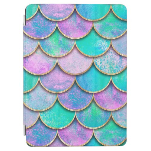 Mermaid fish scale wave japanese seamless pattern iPad air cover