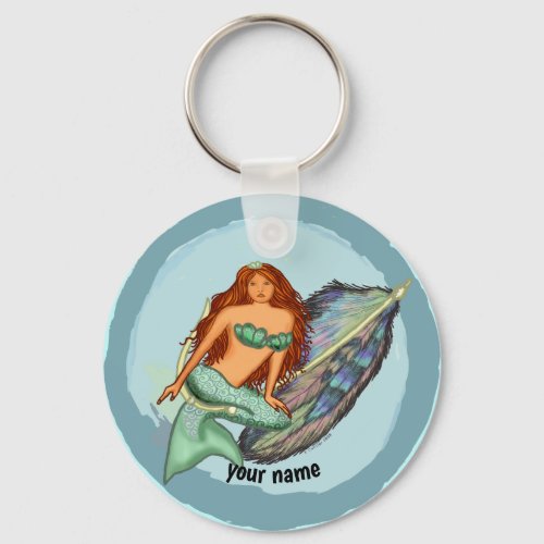 Mermaid Fishing Lure custom name keychain