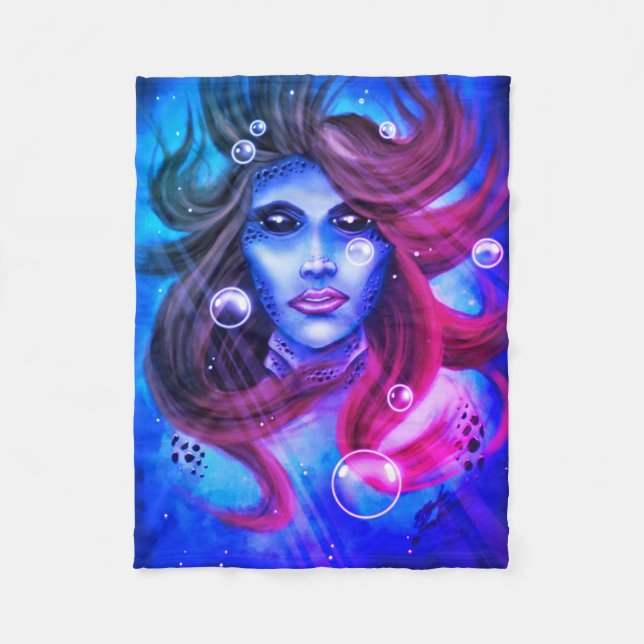 Mermaid  fleece blanket (Front)