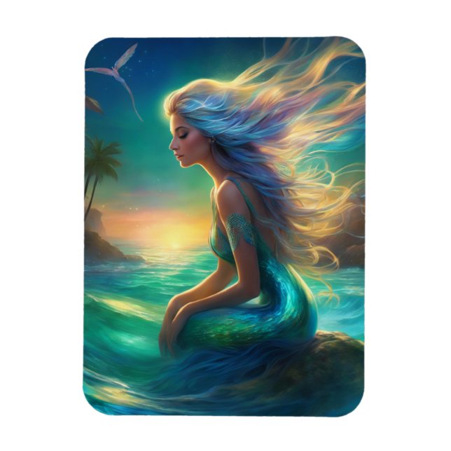 Mermaid Flexible Photo Magnet (Vertical)