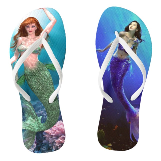 Mermaid Flip Flops (Footbed)