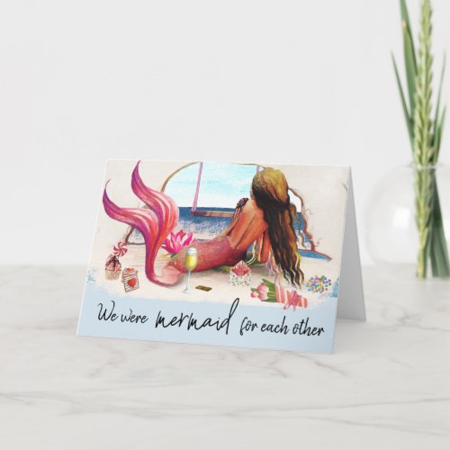 Mermaid for each Other Valentines day Love Card