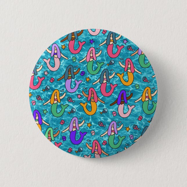 Mermaid friends button (Front)
