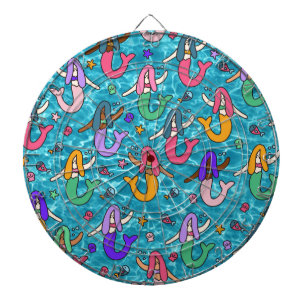 Mermaid friends dart board