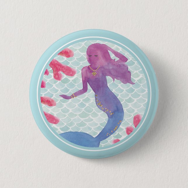 Mermaid Friends I Button (Front)