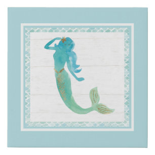 Mermaid Friends IV Faux Canvas Print