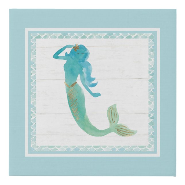 Mermaid Friends IV Faux Canvas Print (Front)