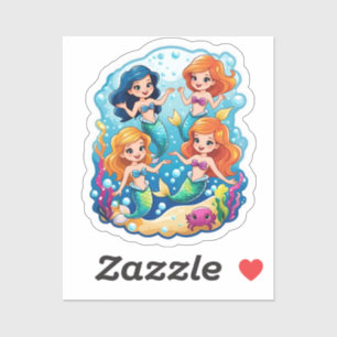 Mermaid Friends Personalized Fun set Sticker