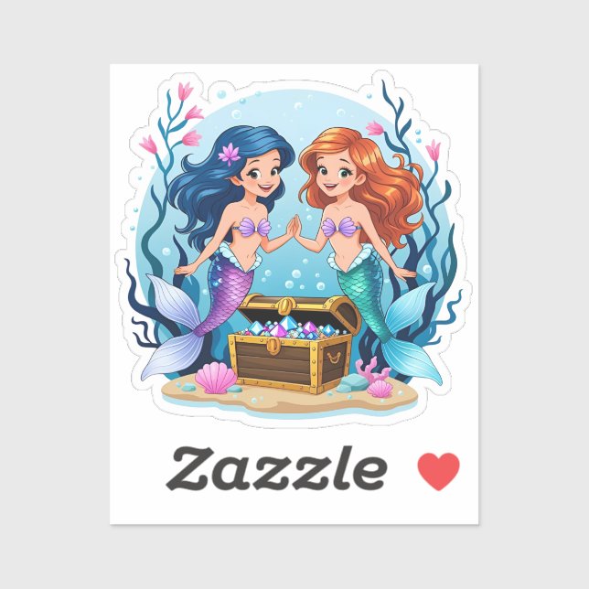 Mermaid Friends Personalized Fun set  Sticker (Sheet)