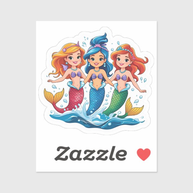 Mermaid Friends Personalized Fun set  Sticker (Sheet)