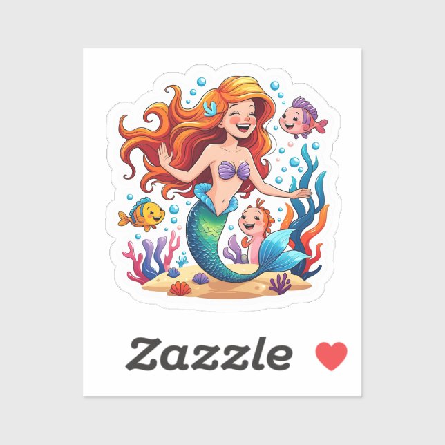 Mermaid Friends Personalized Fun set  Sticker (Sheet)
