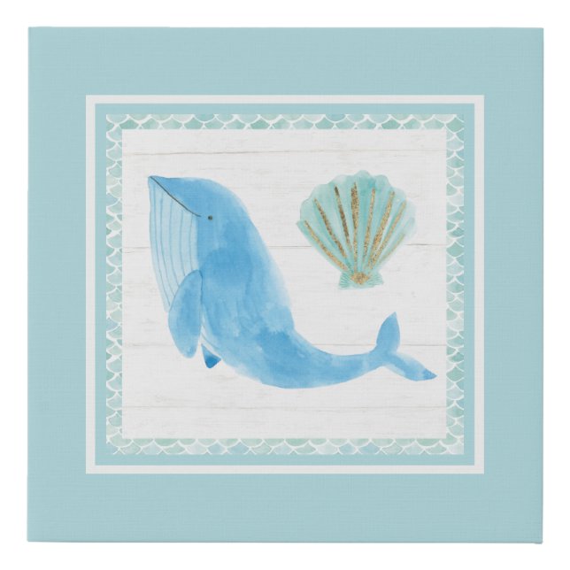 Mermaid Friends VII Faux Canvas Print (Front)