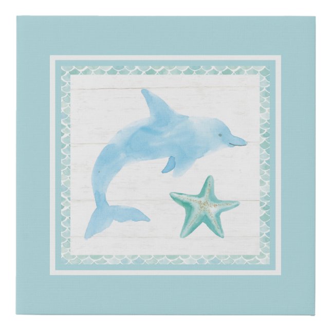 Mermaid Friends VIII Faux Canvas Print (Front)