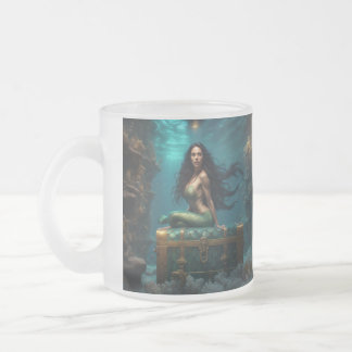Mermaid Frosted Glass Coffee Mug