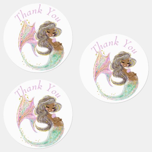 Mermaid Future Mom Baby Shower Under The Sea Labels