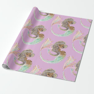 Mermaid Future Mom Baby Shower. Under The Sea. Wra Wrapping Paper