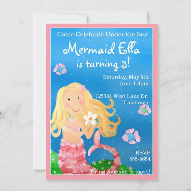 Mermaid Garden Invitation (Front)