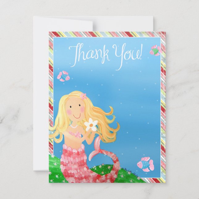 Mermaid Garden -Thank You Card (Front)