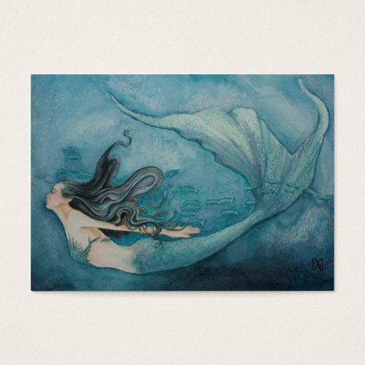 Customizable Mermaid Gift Tag 2 Business Card