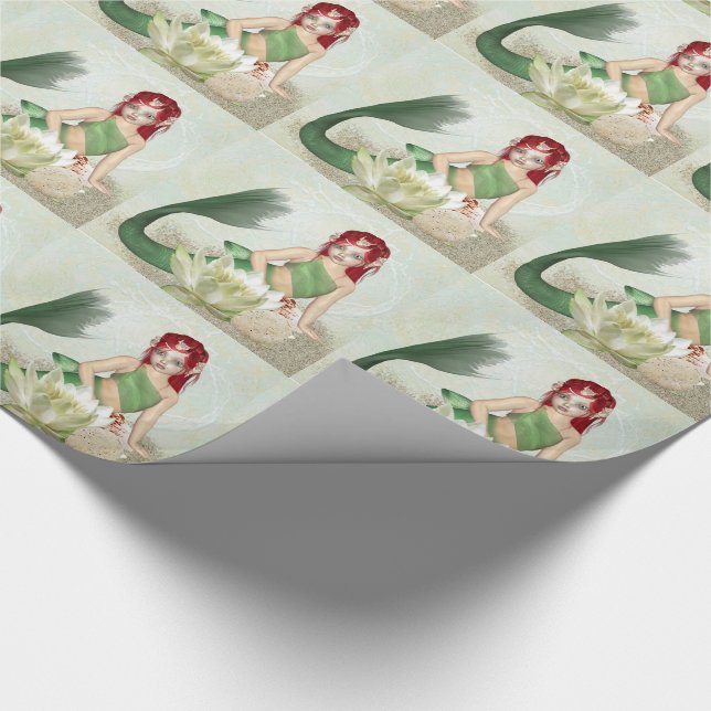 Mermaid Gift Wrap, wrapping paper roll (Corner)