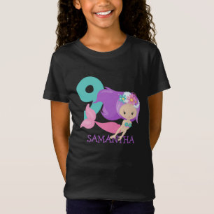 Mermaid GIRL 9th birthday T-Shirt