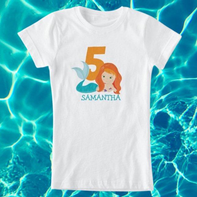  Mermaid Girl Adorable & Magical  T-Shirt (Discover adorable mermaid shirts inspired by the little mermaid.  )