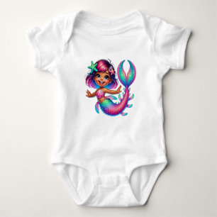 Mermaid Girl Baby Bodysuit
