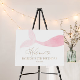 Mermaid Girl Birthday Party Welcome Sign