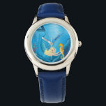 Mermaid Girl Blue | Watch<br><div class="desc">Sporty WatchCartita design ©2016 All Rights Reserved
Feel free to change or add text!
You can follow my work at:
www.facebook.com/Cartita.Design
I Hope you enjoy my illustrations!
Look for more items in my store!</div>