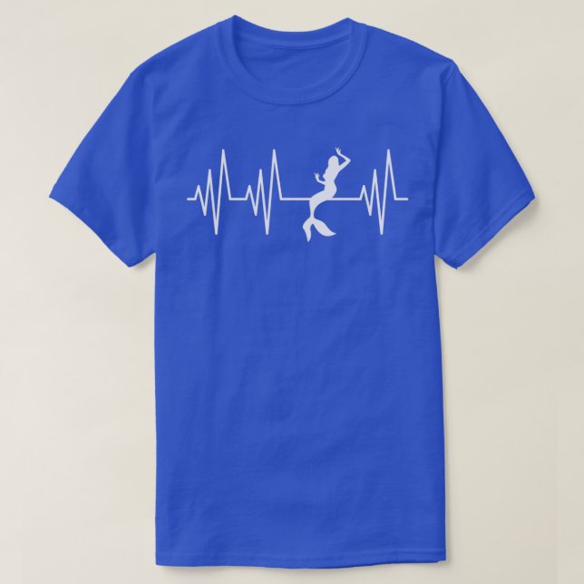 Mermaid Girl Heartbeat Love Mermaid Girl lovers Gi T-Shirt (Design Front)