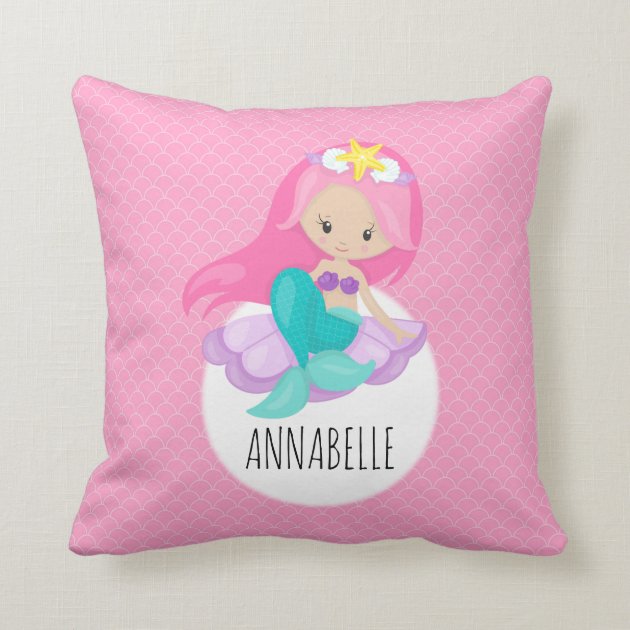 mermaid shell cushion