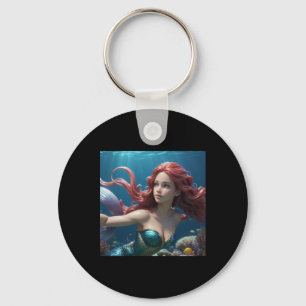 Mermaid Girl Sticker  Keychain