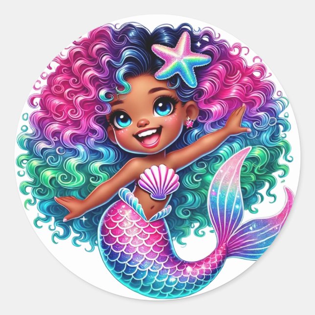 Mermaid Girl Stickers (Front)