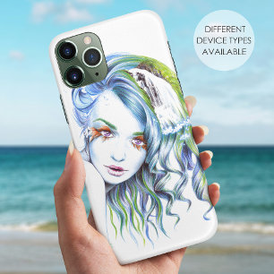 Mermaid girl Water woman Surreal Fantasy Portrait  iPhone 11 Pro Max Case