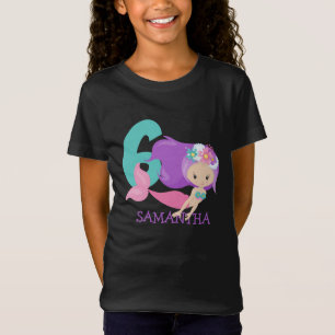Mermaid girls 6th birthday  T-Shirt