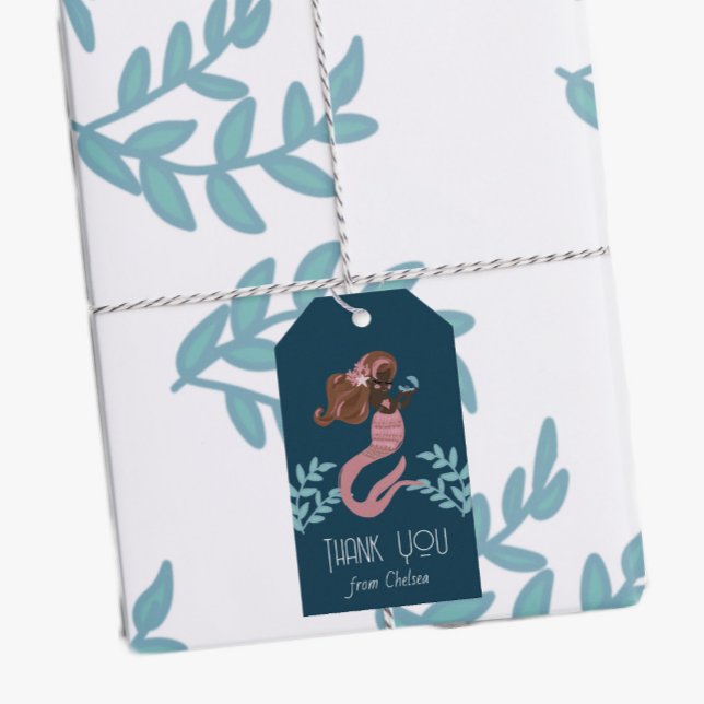 Mermaid Girls Birthday Party Gift Tags (Creator Uploaded)