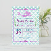 Mermaid Girl's Birthday Party Invitation (Standing Front)