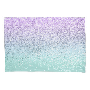 Mermaid Girls Glitter 1b (Faux Glitter) #pastel Pillow Case