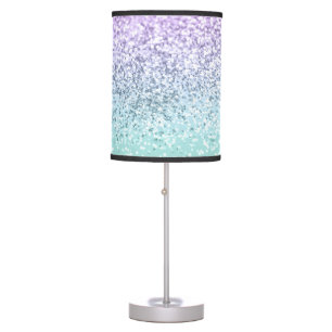 Mermaid Girls Glitter 1b (Faux Glitter) #pastel Table Lamp