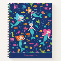 Mermaid Girls Under The Sea Notebook
