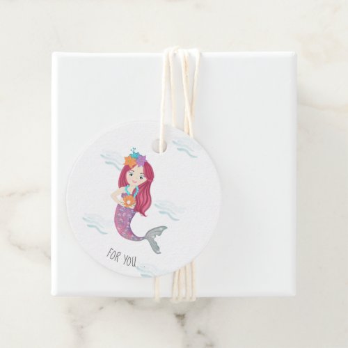 Mermaid Glam Birthday Party Favor Tags