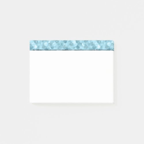 Mermaid Glam Scale  Dusty Ice Blue Sheen Luster Post_it Notes
