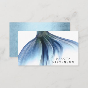 Mermaid Glam Tail   Dusty Ice Blue Luster Branding Business Card
