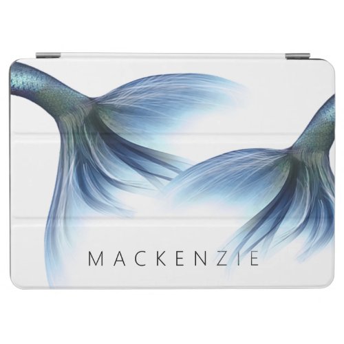 Mermaid Glam Tail  Dusty Ice Blue Luster Custom iPad Air Cover