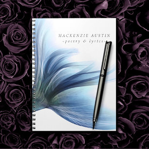 Mermaid Glam Tail Dusty Ice Blue Luster Custom Notebook