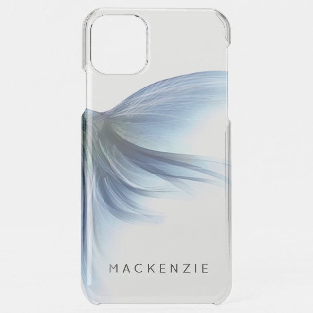 Mermaid Glam Tail | Dusty Ice Blue Luster Custom Uncommon iPhone Case (Back)