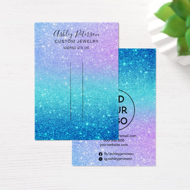 mermaid glitter blue jewelry hair clip display (Desk)